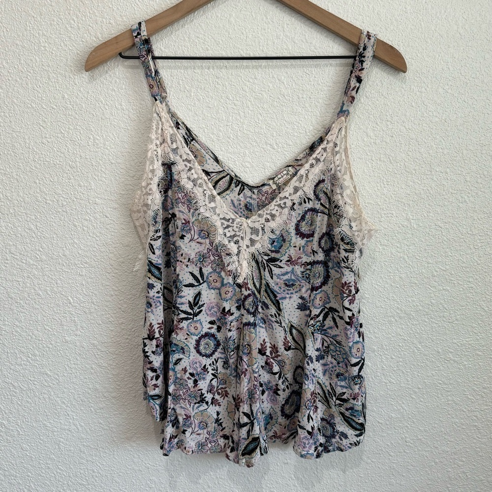 Free People Intimately Small Infinite Love Cami Floral Lace Tank Top Paisley‎